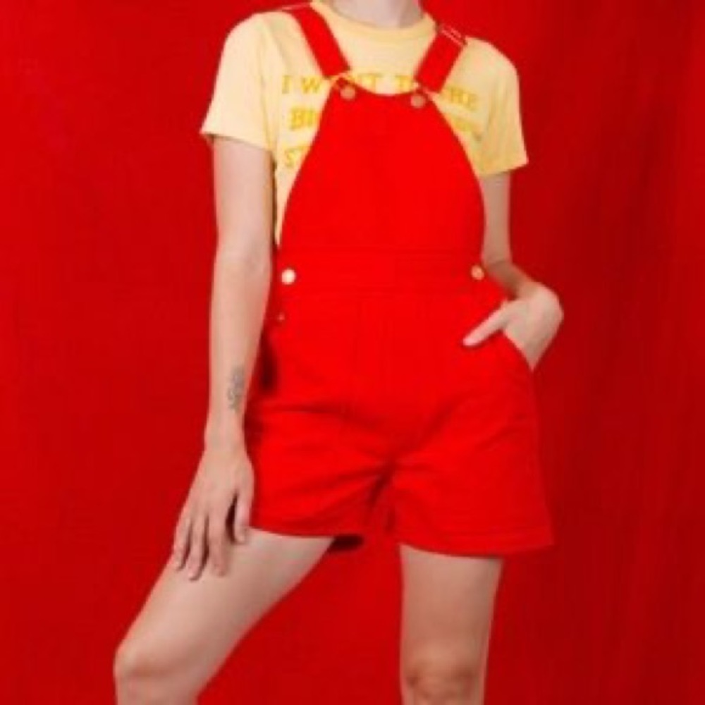BIG BUD PRESS MUSTANG RED SHORTERALLS SMALL